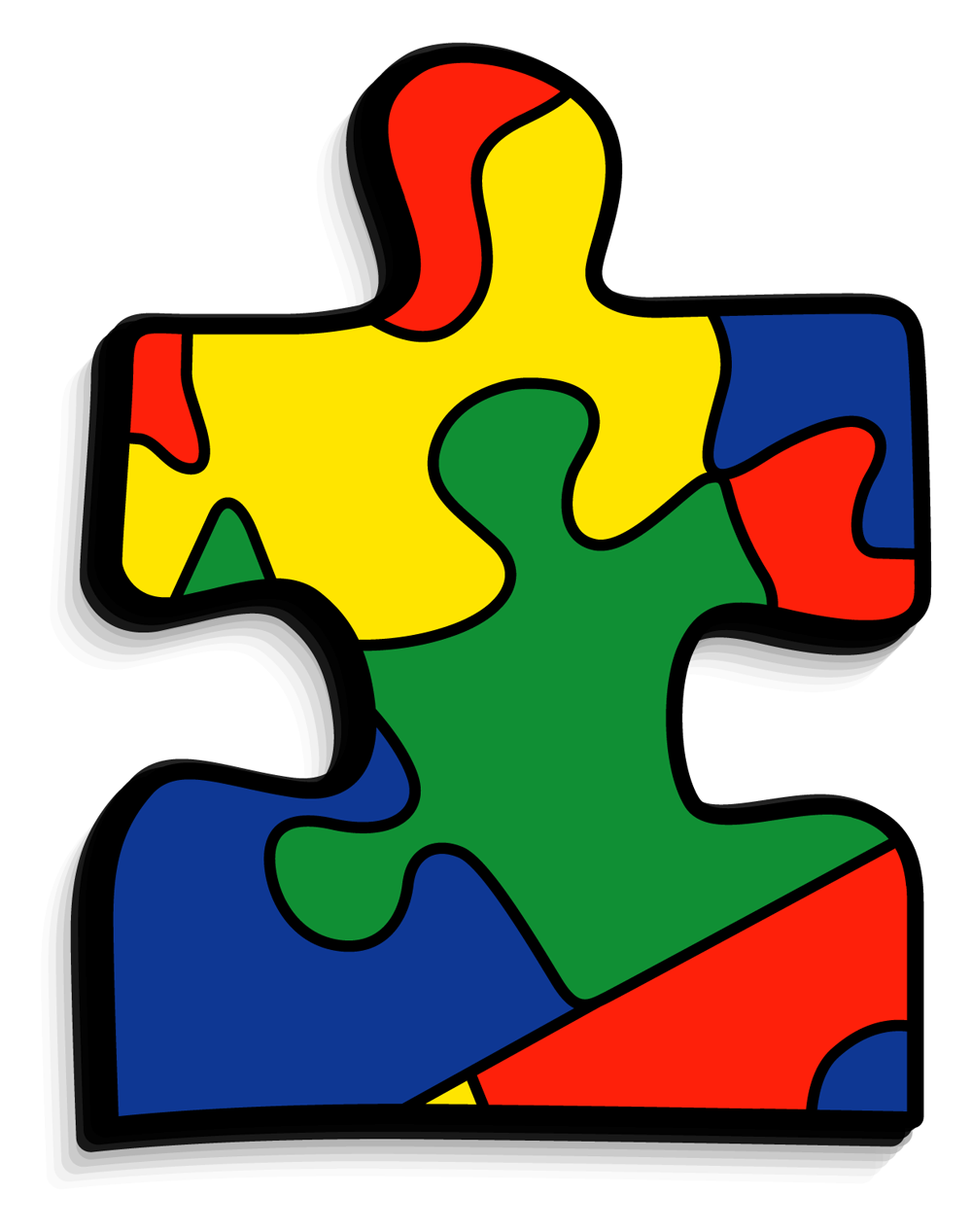 Peça de Quebra-Cabeça Autismo